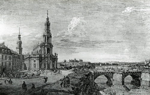 R251001 Alt-Dresden, Schloß, Katholische Hofkirche, Augustusbrücke 