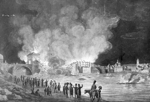R123029 Brand der Brücke 12.3.1813 