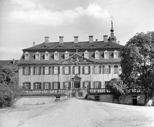 R143061 Elbland Schloß Seußlitz Haupthaus Vorderansicht Blick von Westen 