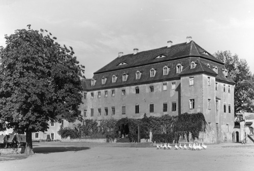 R143063 Elbland Rittergut Grödel Hof mit Herrschaftsgebäude 