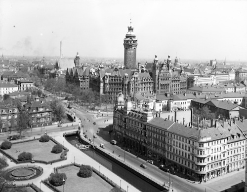 R144010 Leipzig neues Rathaus Blick von der Zinne des Reichsgerichts 